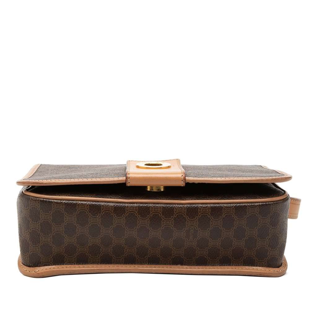 Celine Macadam Coated Canvas Crossbody Brown Very good - Inside View