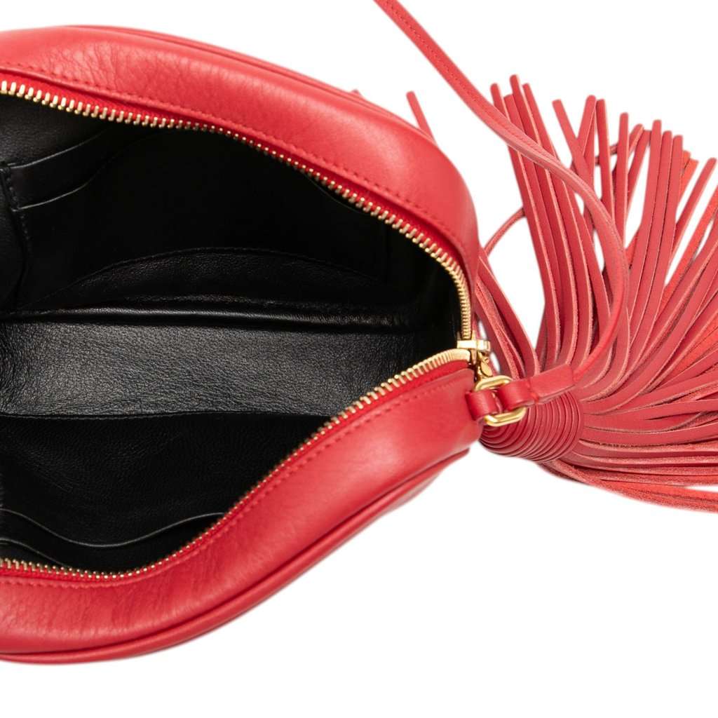 Saint Laurent Calfskin Monogram Blogger Bag Red Leather Very good - Model View