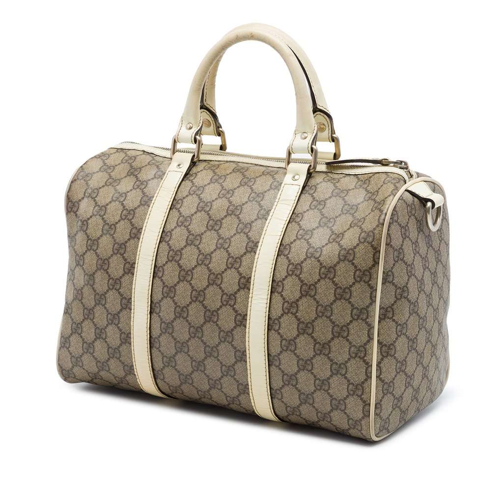Gucci Medium GG Supreme Joy Boston Bag Beige Very good condition - Back View