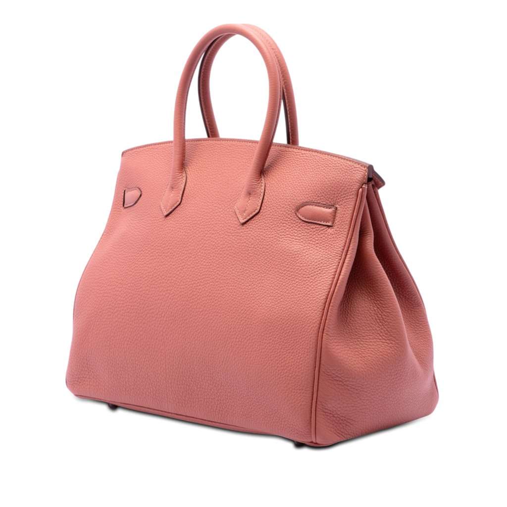 Hermès Togo Birkin Retourne 35 Pink Leather Very good condition - Back View