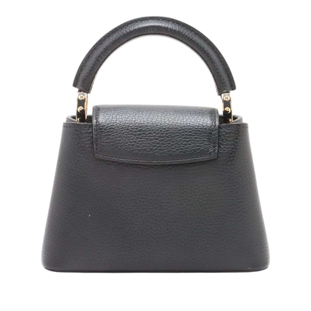 Louis Vuitton Taurillon Mini Capucines Black Leather Very good condition - Back View