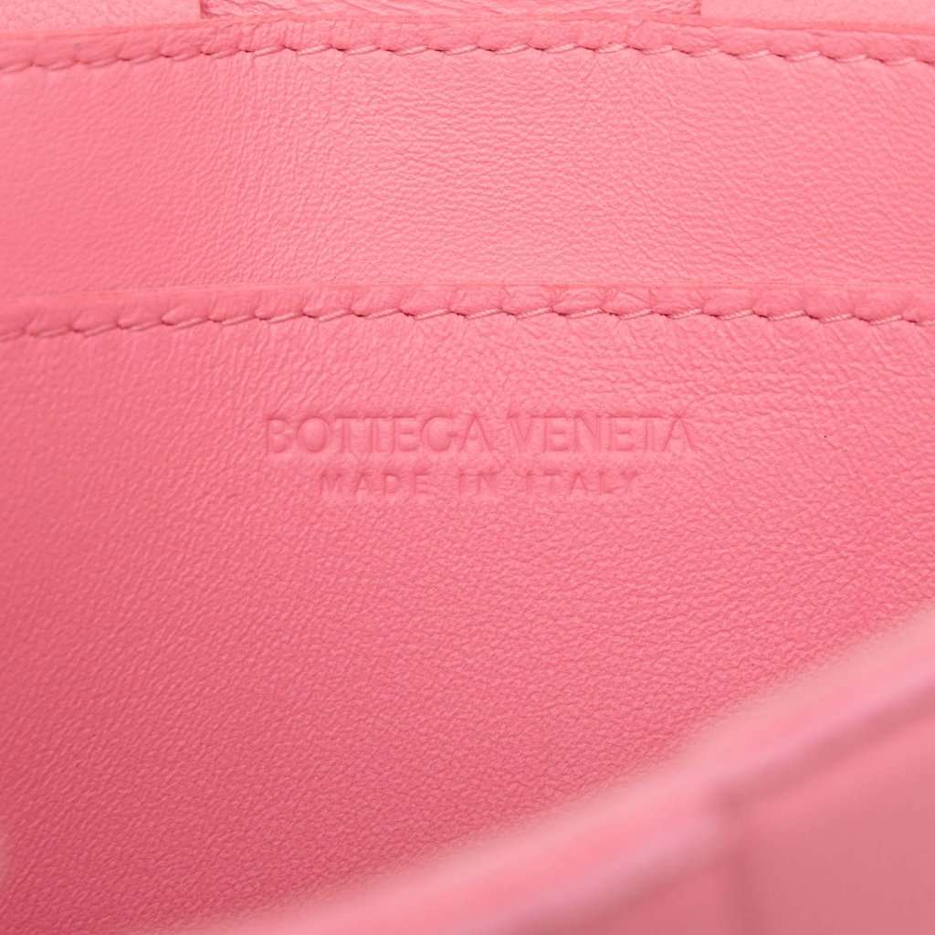 Bottega Veneta Small Nappa Intrecciato Cassette Crossbody Pink Leather Very good condition - Box View