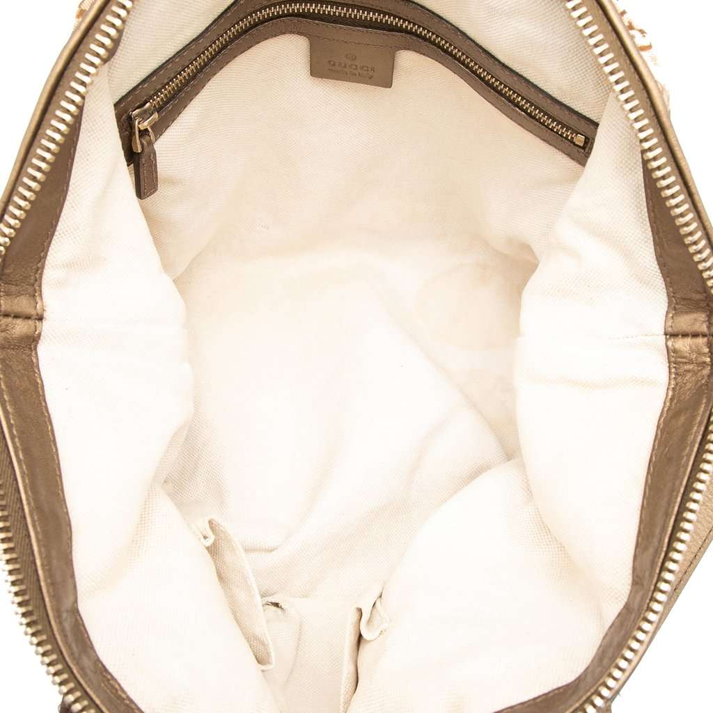Gucci GG Lurex Heart Bit Satchel Brown Very good - Model View