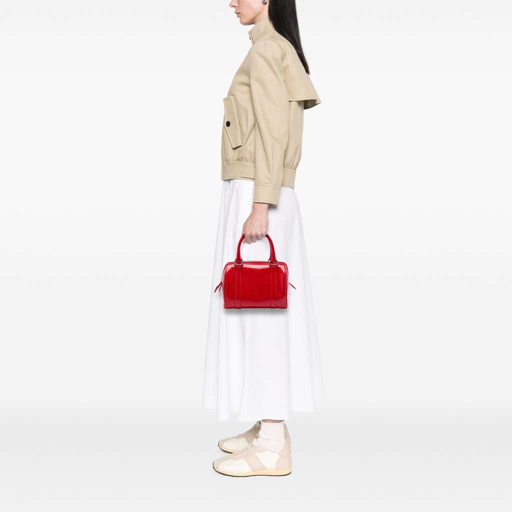 Dior Oblique Patent Boston Bag Red Leather Very good condition - Box View