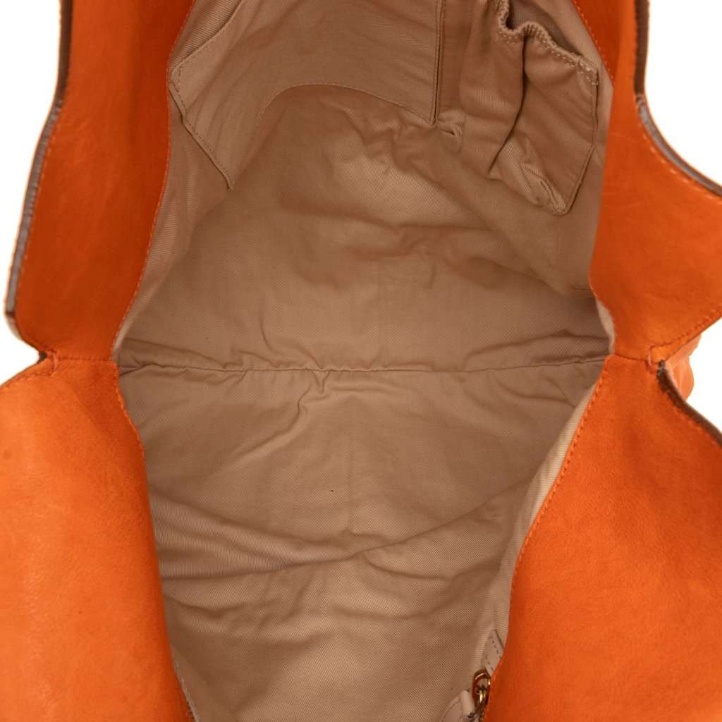 Givenchy Leather George V Tote Orange Leather Very good - Model View