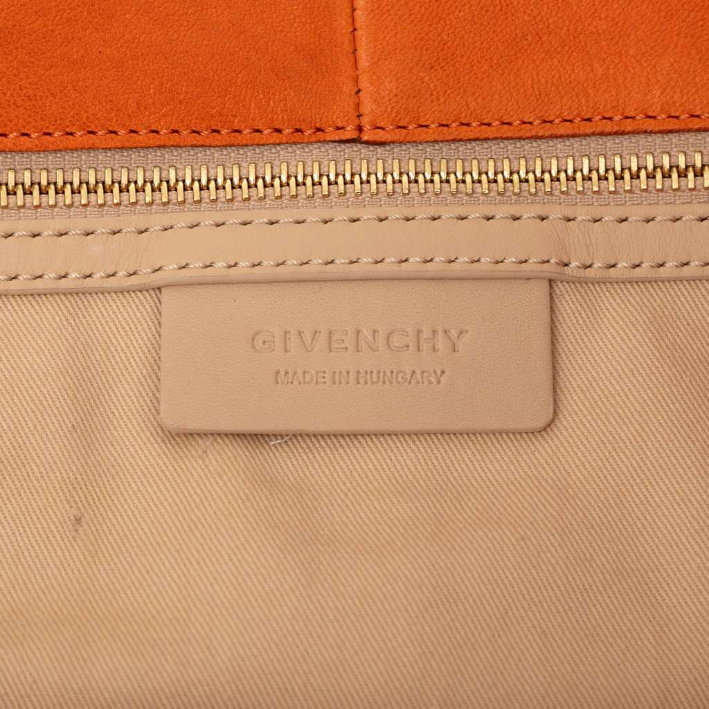 Givenchy Leather George V Tote Orange Leather Very good - Box View