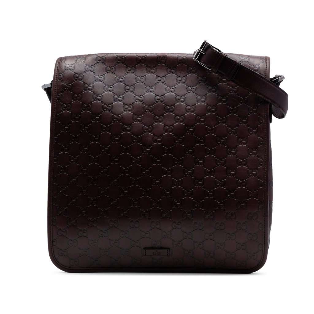 Gucci Guccissima Crossbody Brown Leather Very good condition - Front View
