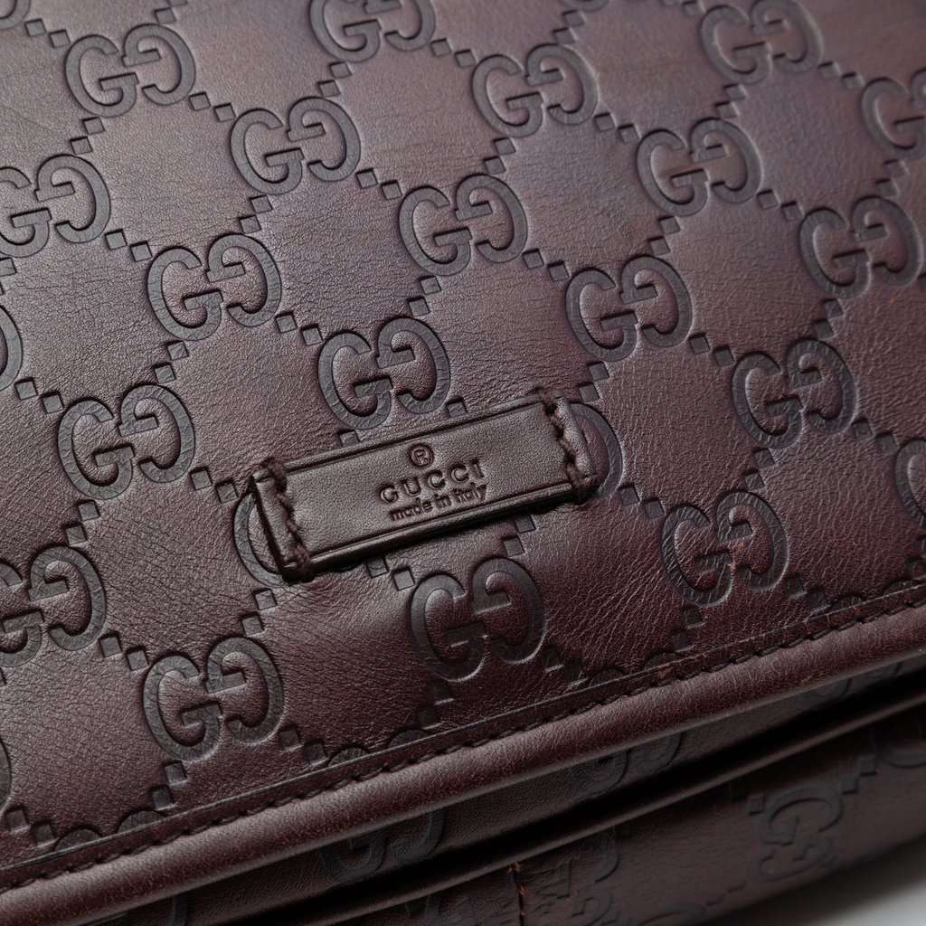 Gucci Guccissima Crossbody Brown Leather Very good condition - Box View