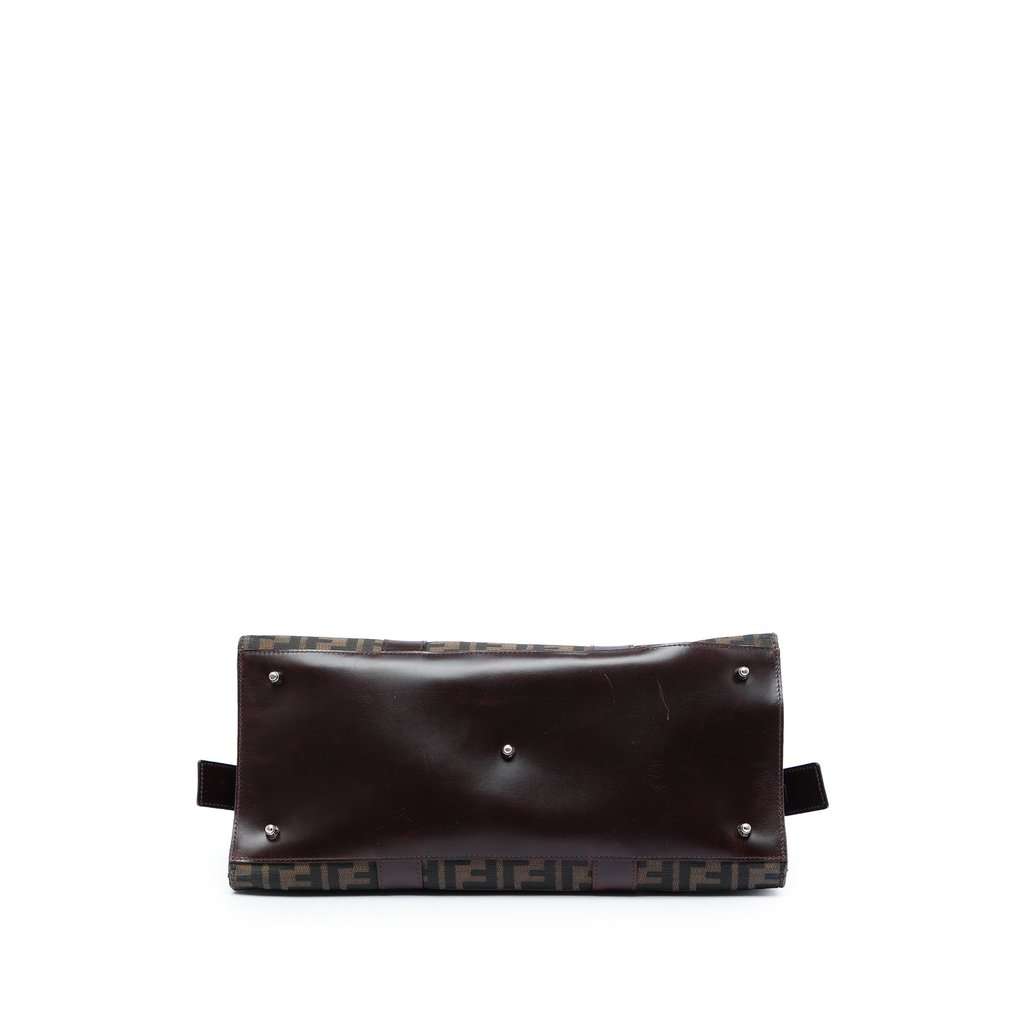 Fendi Zucca Canvas Handbag Brown Very good - Inside View
