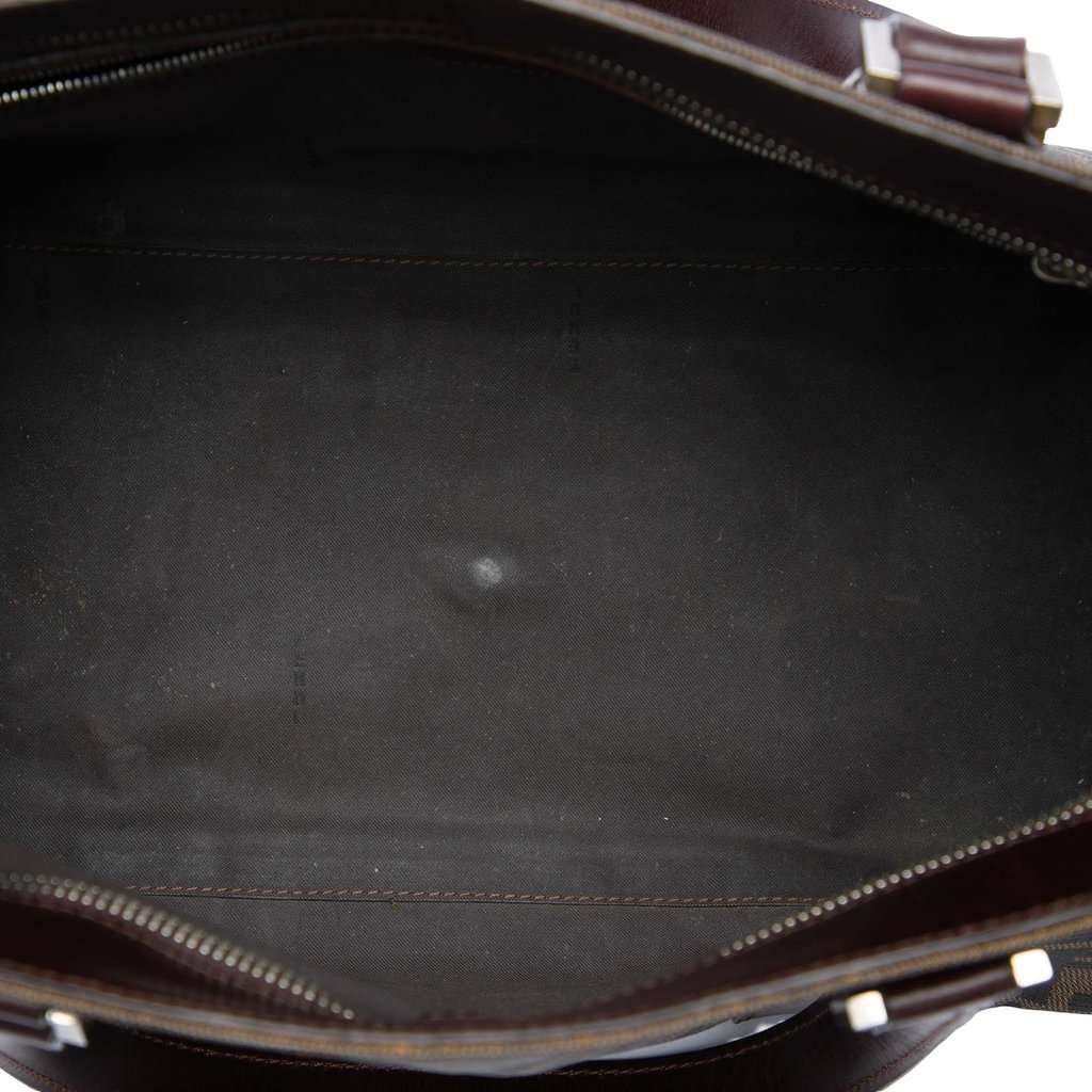 Fendi Zucca Canvas Handbag Brown Very good - Model View