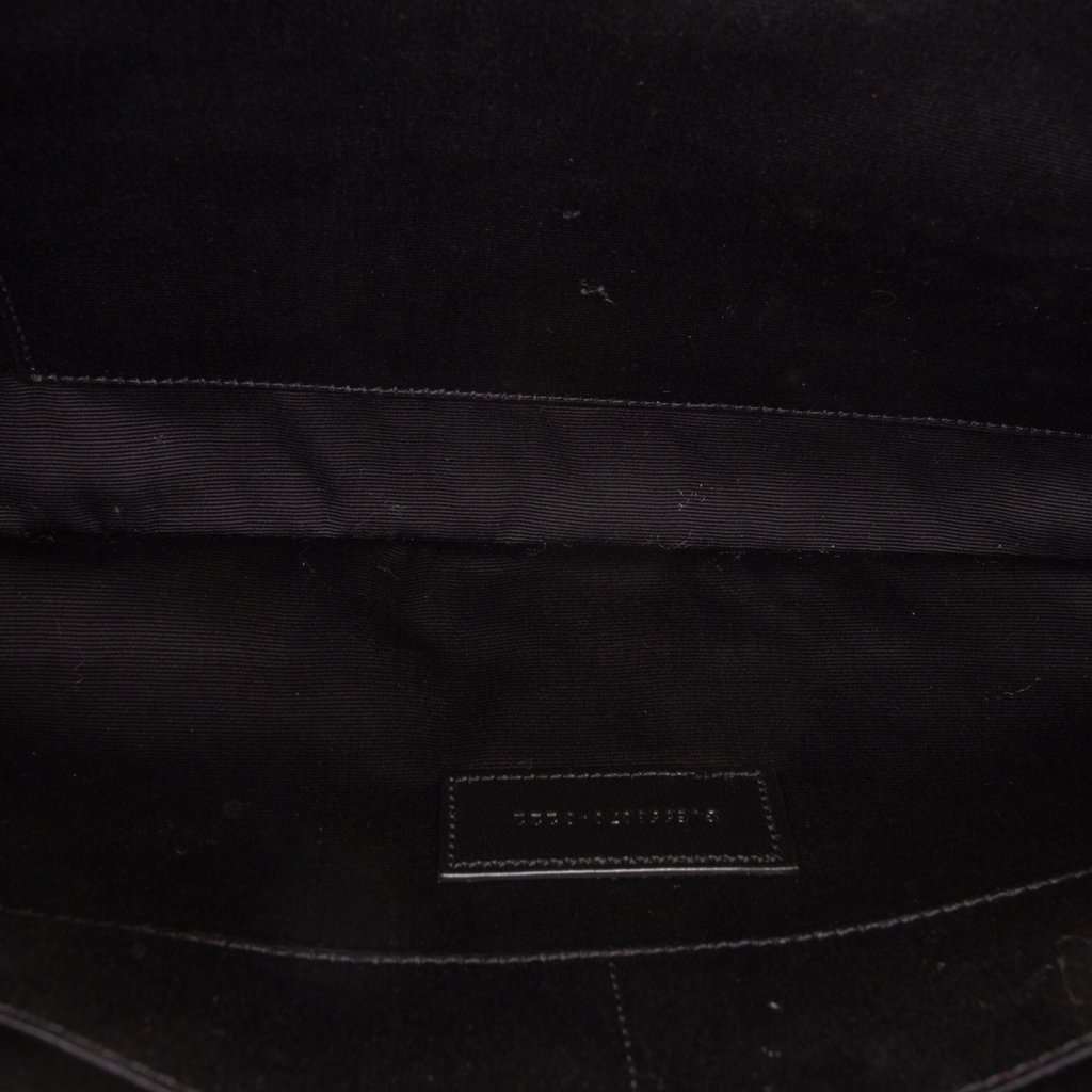 Saint Laurent Croc Embossed Calfskin Monogram Tablet Pouch Red Leather Very good - Model View