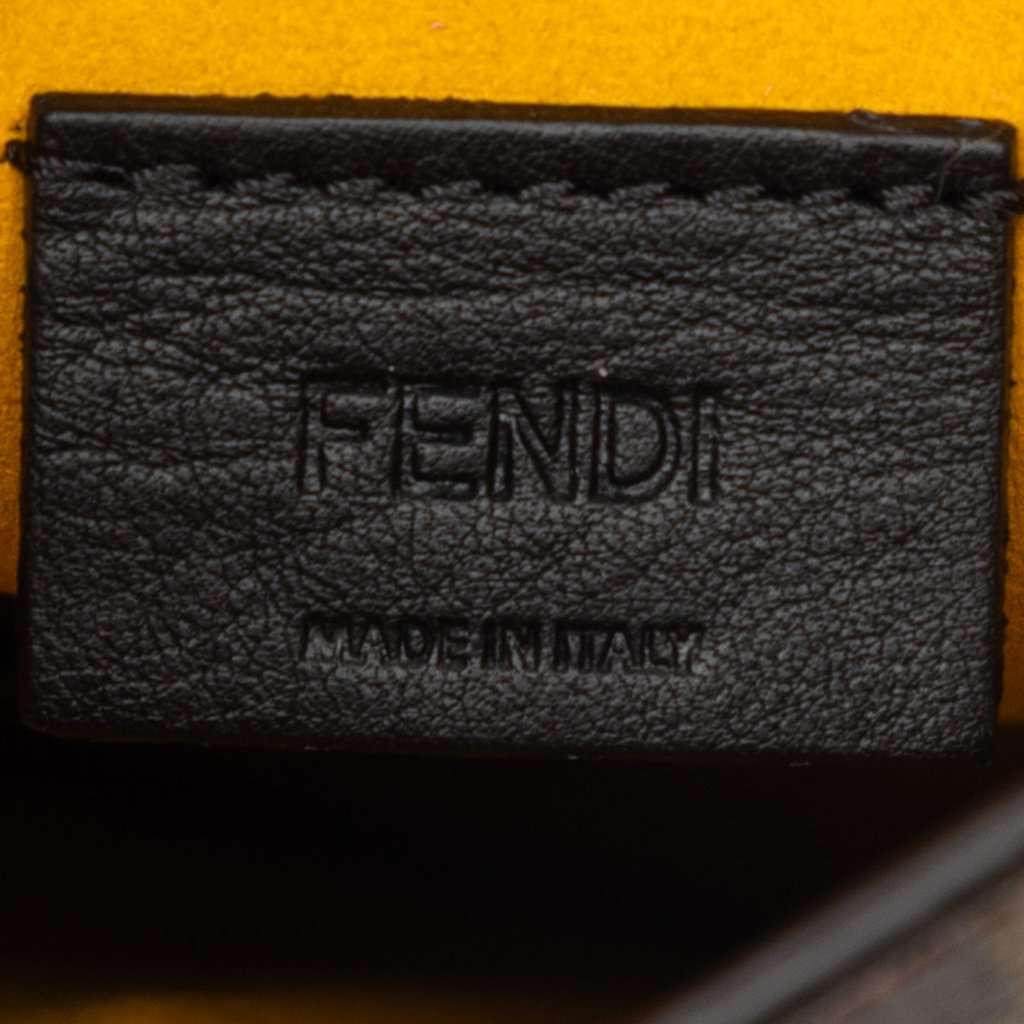 Fendi Zucca Coated Canvas Phone Holder Crossbody Brown Very good - Box View