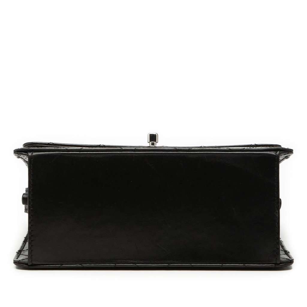 Chanel CC Quilted Lambskin Flap Shoulder Bag Black Leather Very good condition - Inside View