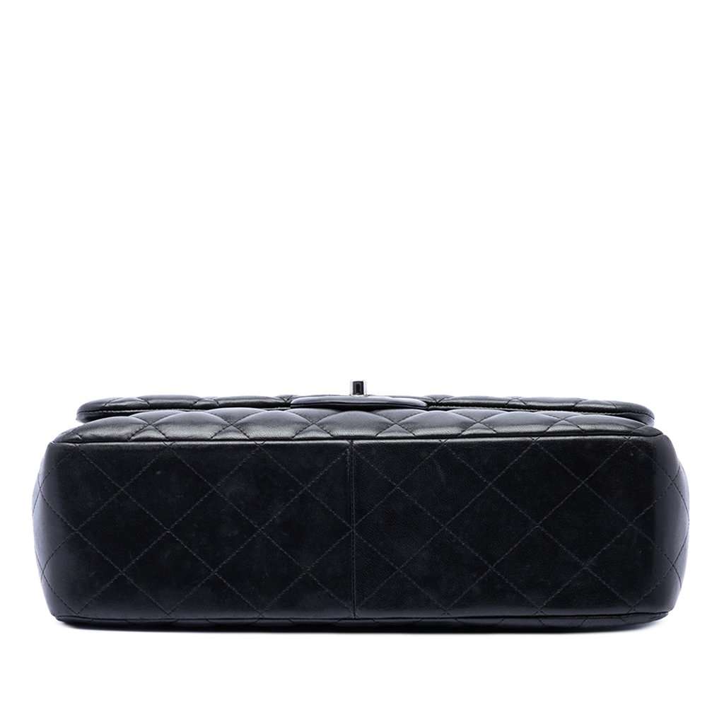 Chanel Jumbo Classic Lambskin Double Flap Black Leather Very good condition - Inside View