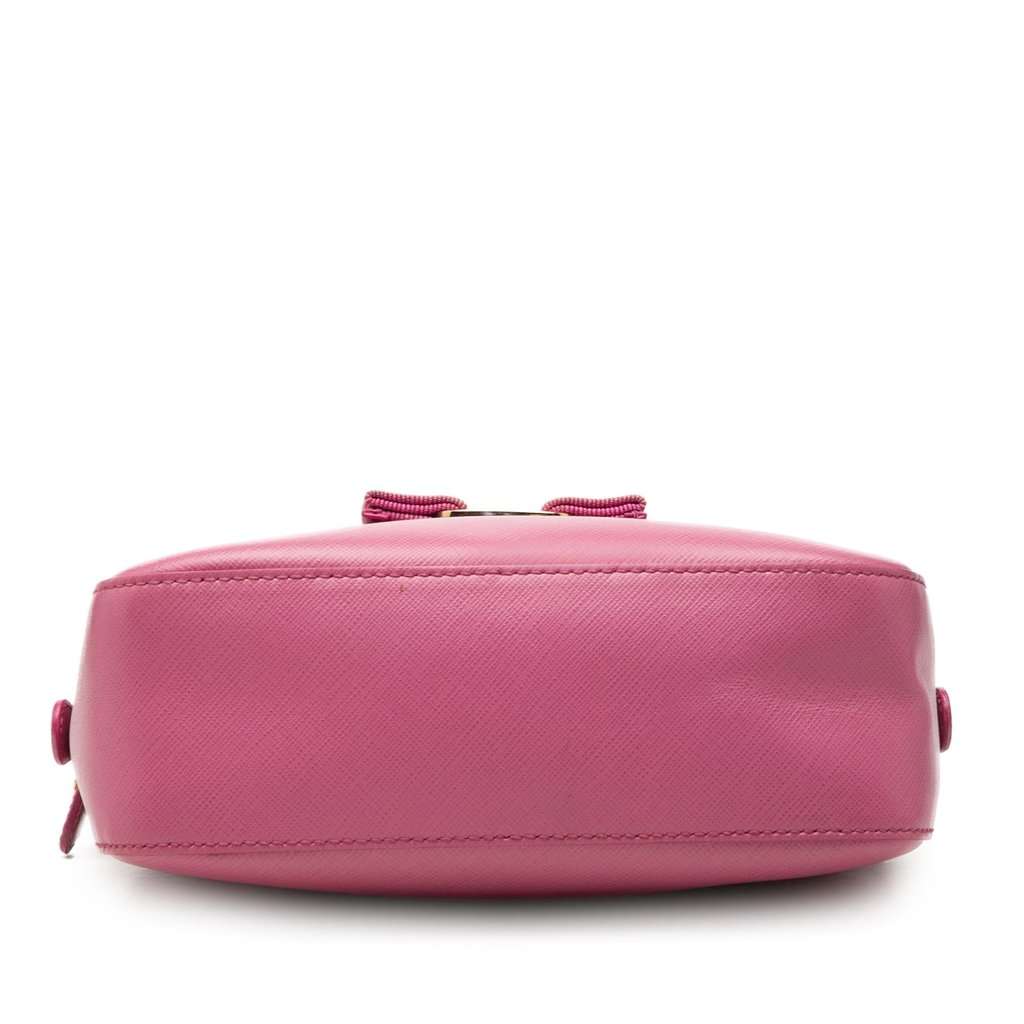 Ferragamo Leather Vara Bow Lydia Camera Bag Purple Leather Very good - Inside View