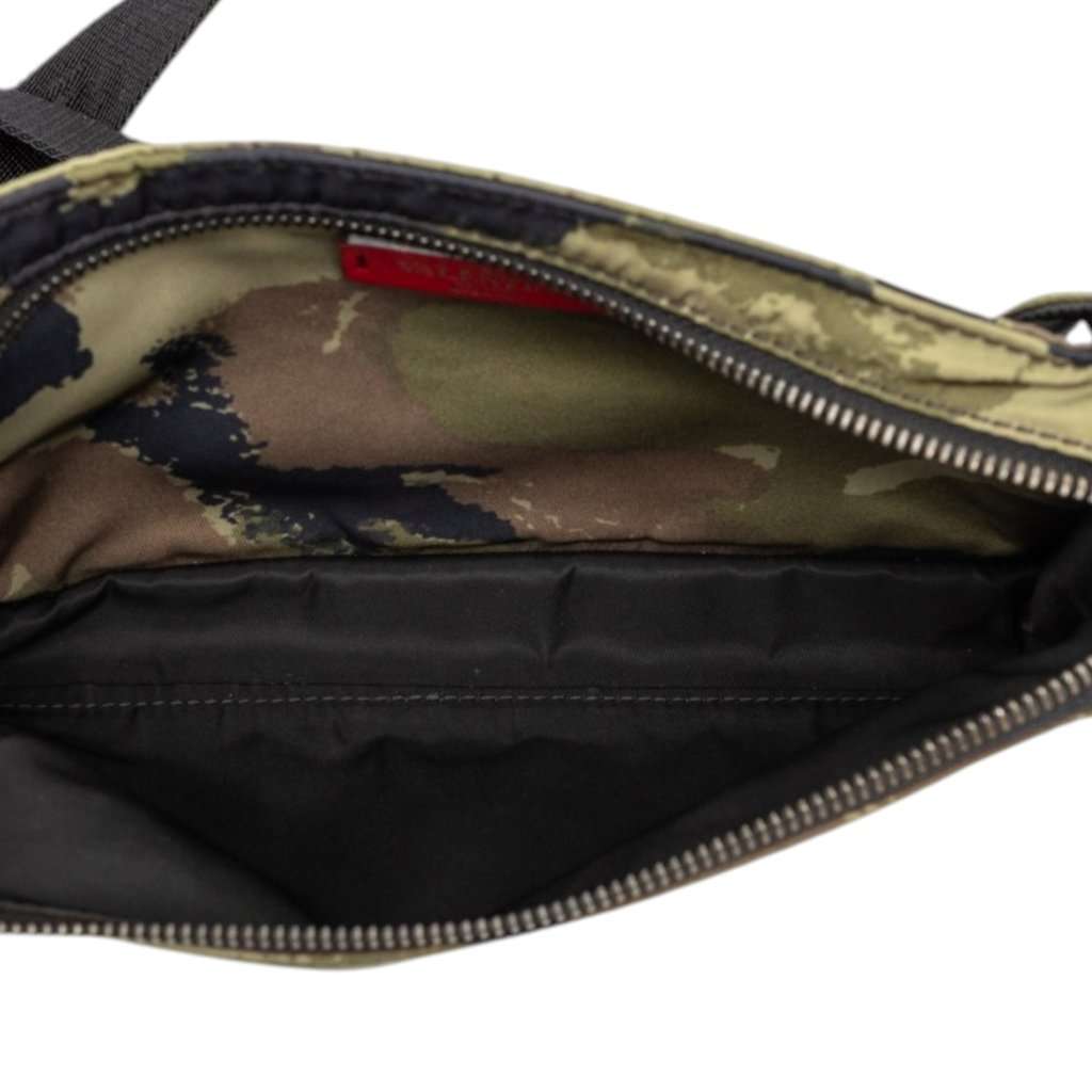 Valentino Nylon Rockstud Camouflage Belt Bag Green Very good condition - Model View