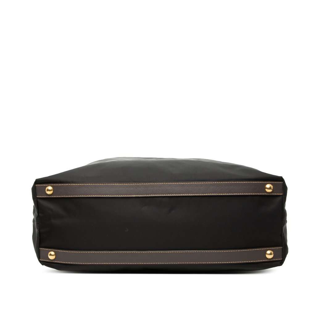 Prada Saffiano Trimmed Tessuto Satchel Black Very good condition - Inside View