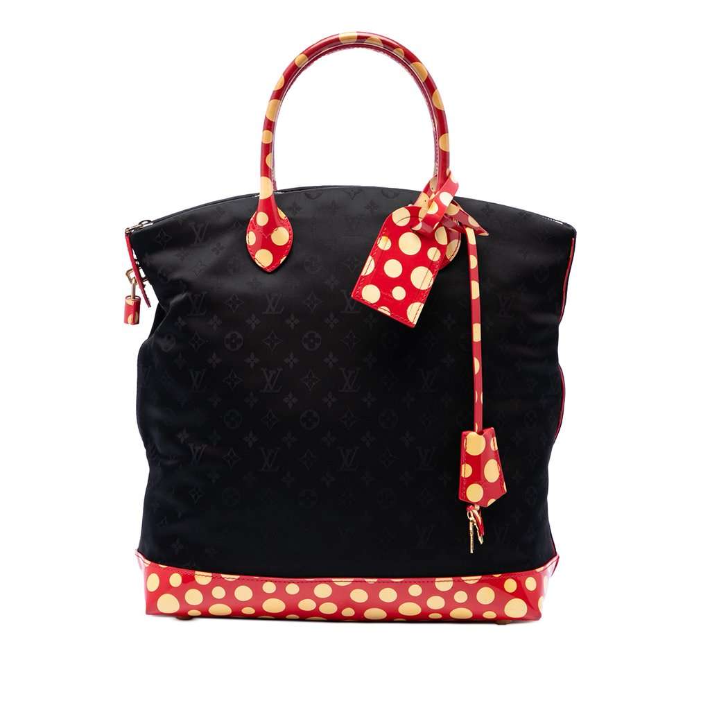 Louis Vuitton Yayoi Kusama Monogram Lockit Vertical Dots Infinity MM Black Very good condition - Front View