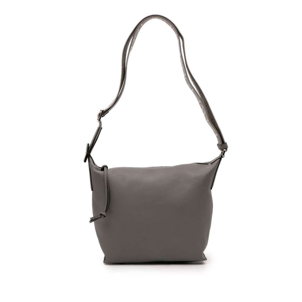 Loewe Small Calfskin Cubi Crossbody Green Leather Very good - Front View