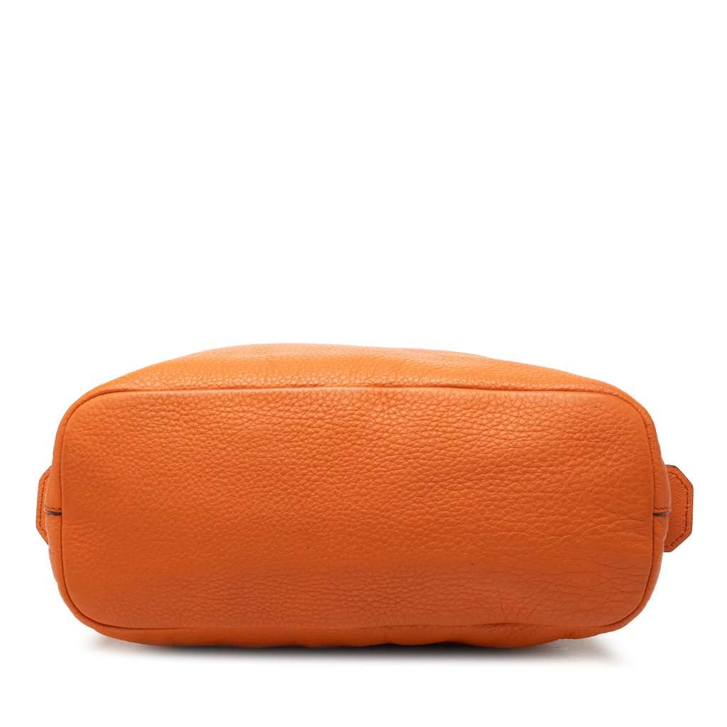 Prada Vitello Daino Dome Satchel Orange Leather Very good condition - Inside View