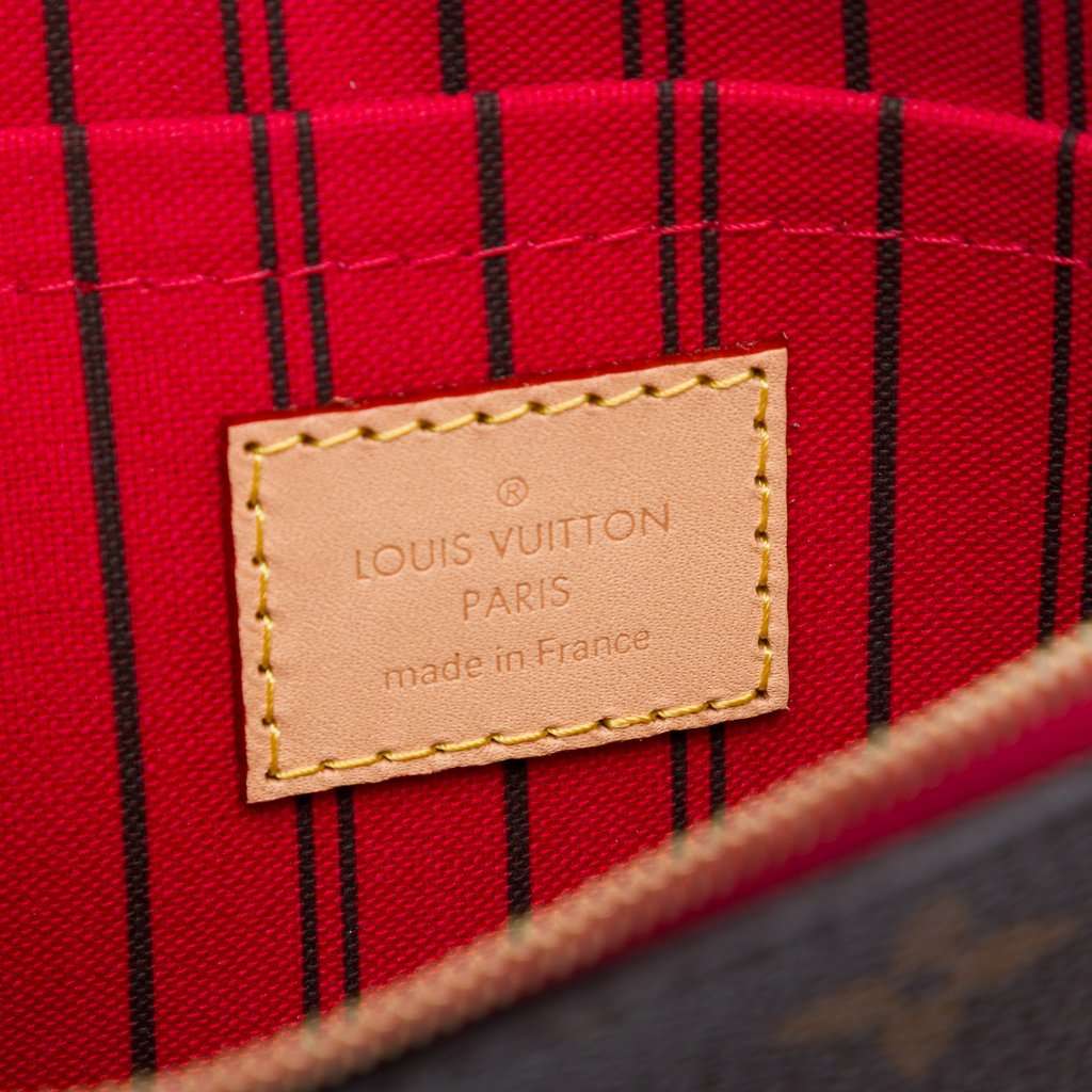 Louis Vuitton Monogram Neverfull MM Pouch Brown Very good condition - Box View