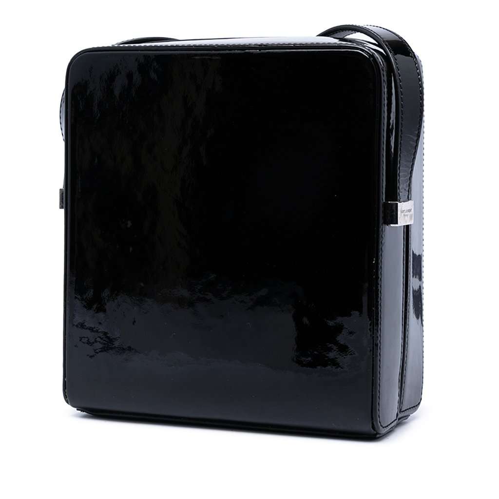 Saint Laurent Patent Camera Bag Black Leather Very good condition - Back View