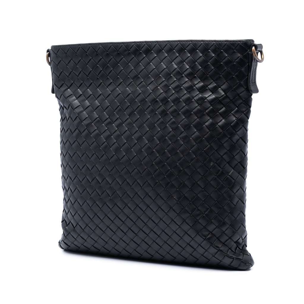 Bottega Veneta Nappa Intrecciato VN Crossbody Black Leather Very good condition - Back View