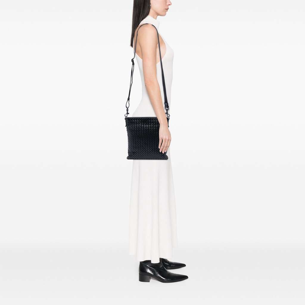 Bottega Veneta Nappa Intrecciato VN Crossbody Black Leather Very good condition - Box View