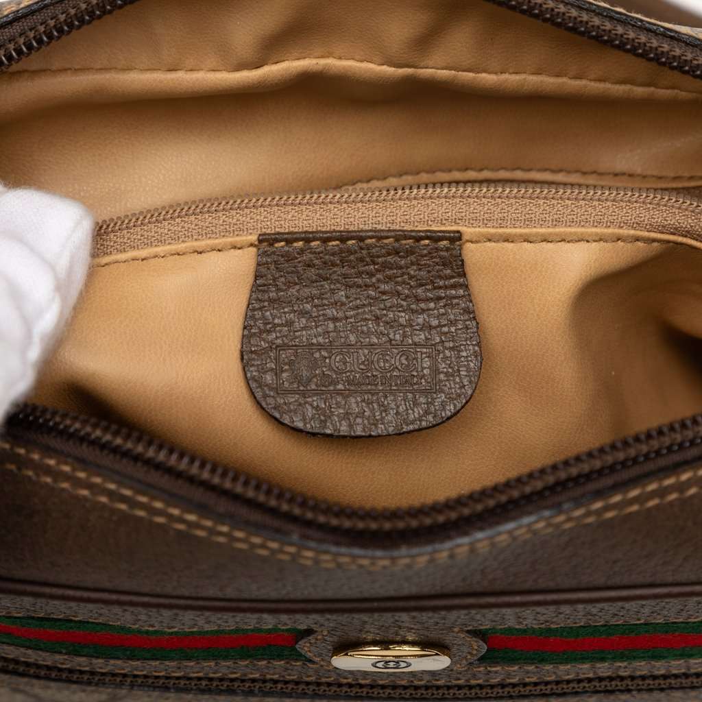 Gucci GG Supreme Interlocking G Web Crossbody Beige Very good condition - Box View