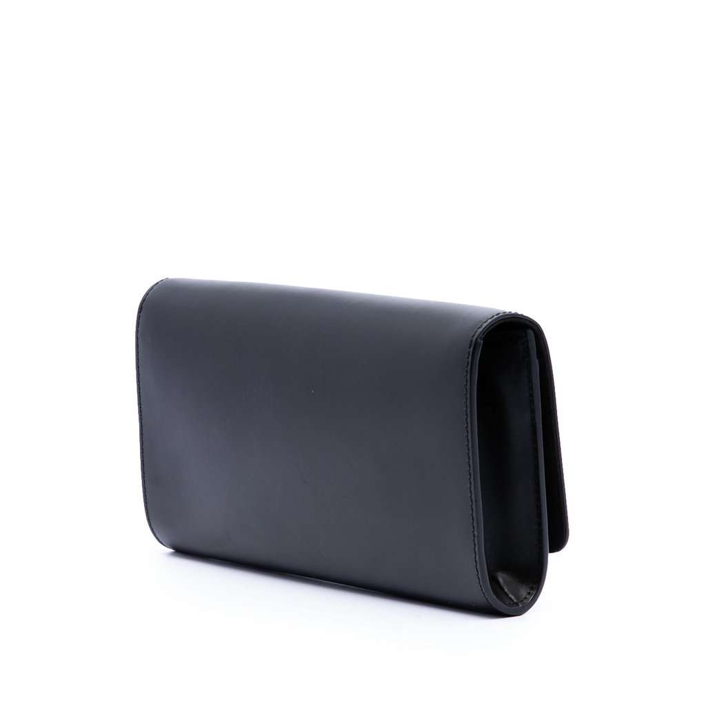 Louis Vuitton Crystal Louise Clutch Black Leather Very good - Back View