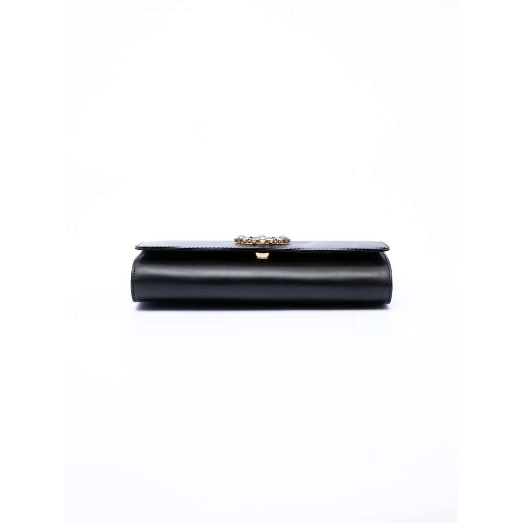 Louis Vuitton Crystal Louise Clutch Black Leather Very good - Inside View