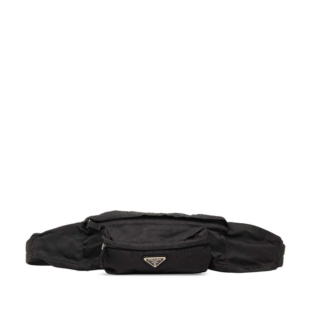 Prada Tessuto Belt Bag Black Very good - Front View
