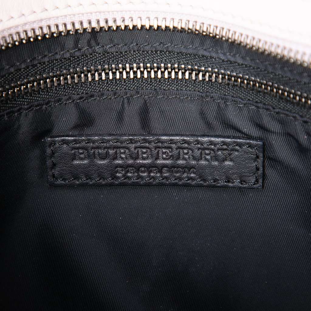 Burberry Prorsum Leather Fringed Shoulder Bag Purple Leather Very good condition - Box View