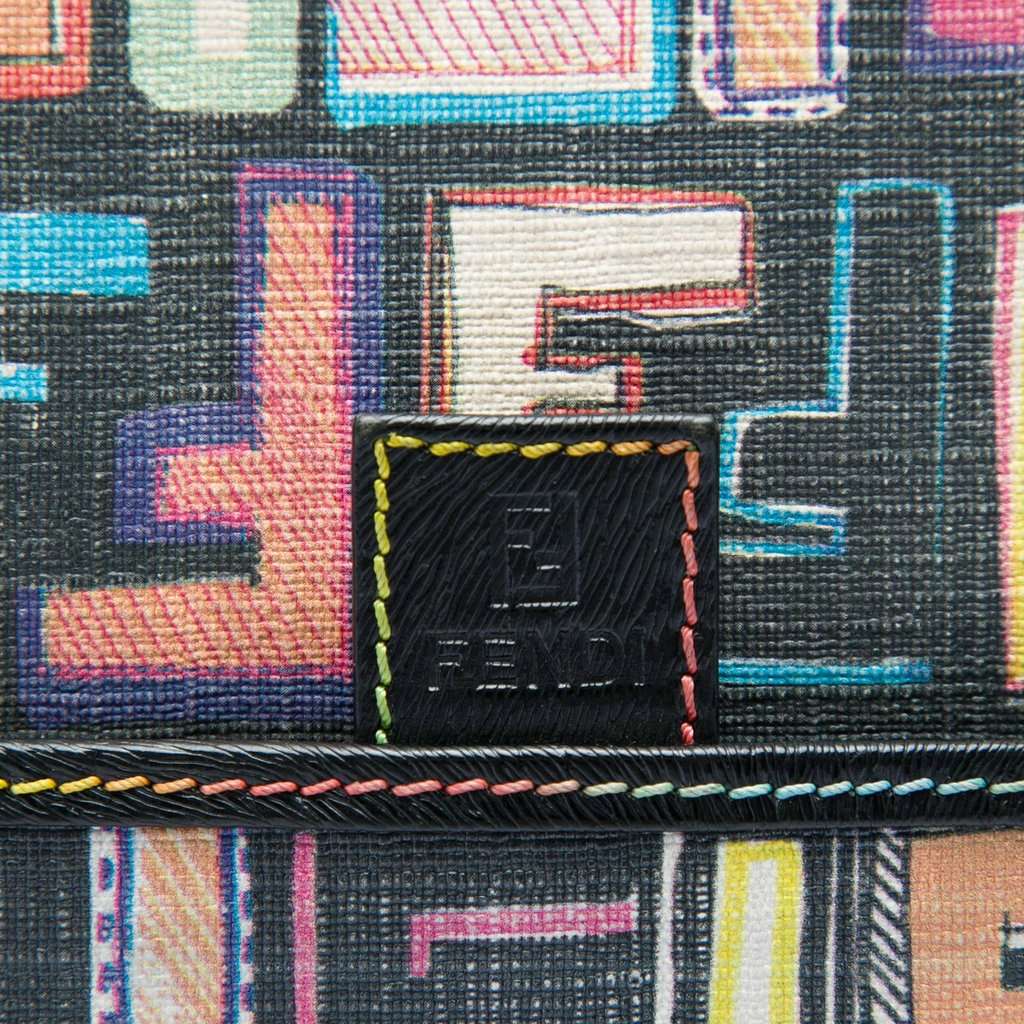 Fendi Multicolor Zucca Spalmati Forever Crossbody Black Very good - Box View