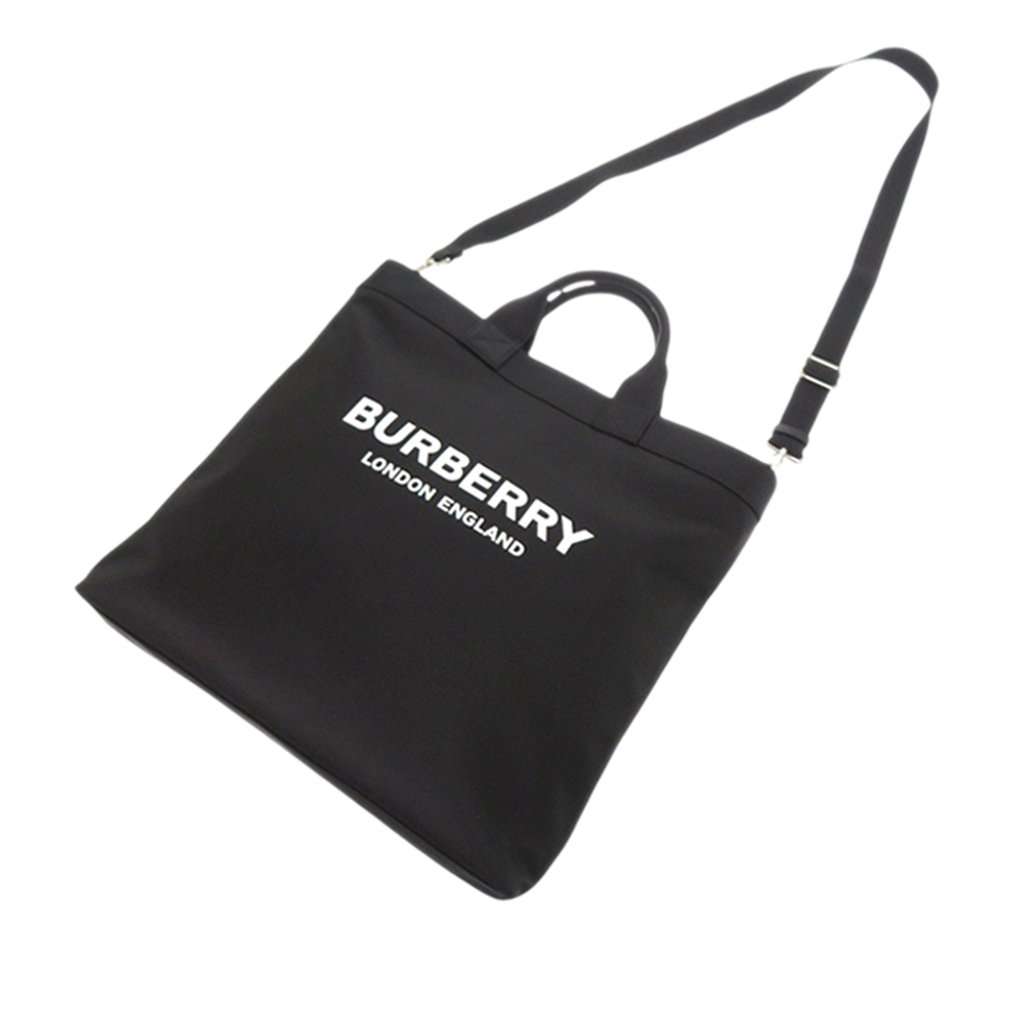 Burberry Econyl Nylon Logo Artie Convertible Tote Black Very good condition - Model View