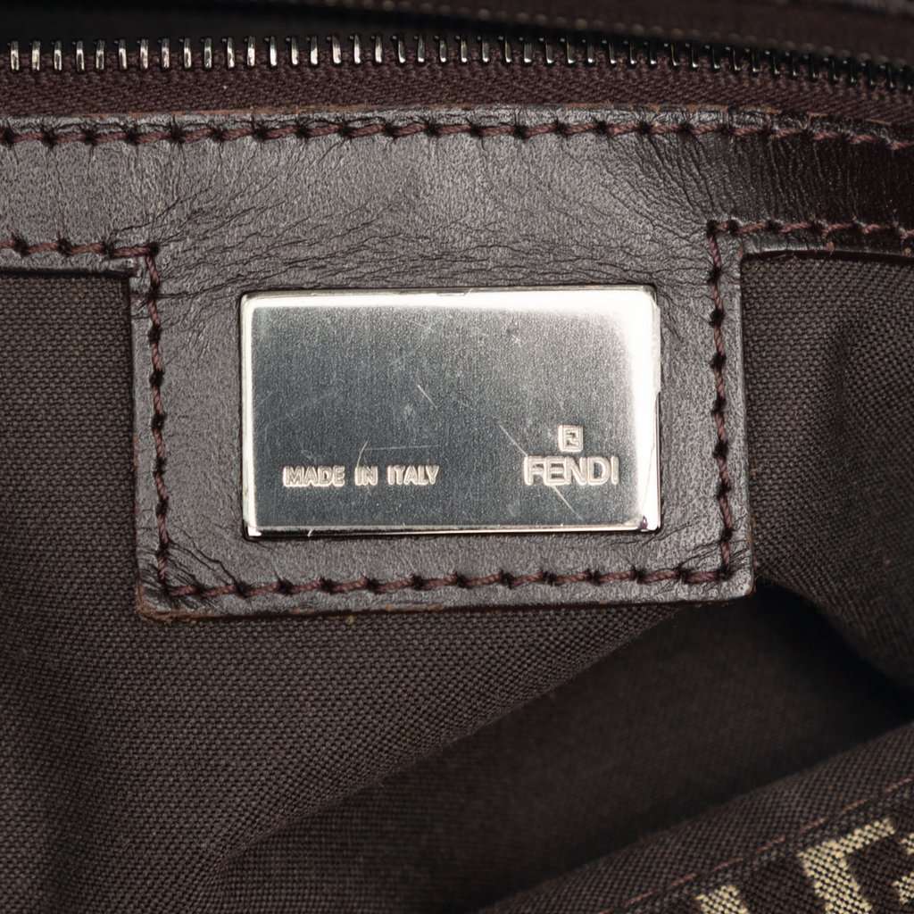 Fendi Zucchino Canvas Mamma Forever Brown Good condition - Box View