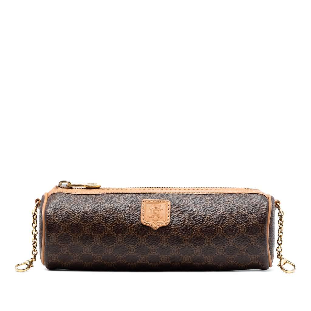 Celine Macadam Coated Canvas Crossbody Brown Very good condition - Front View