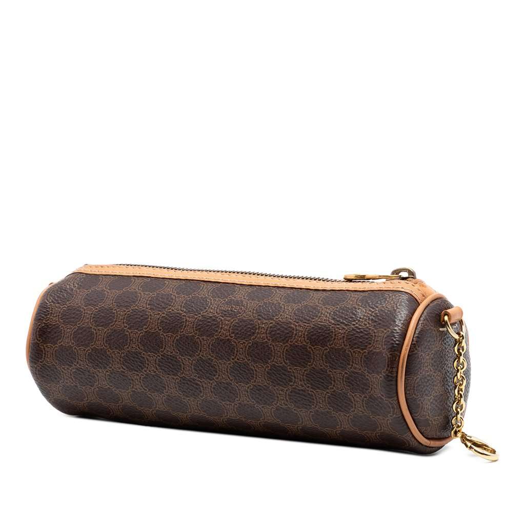 Celine Macadam Coated Canvas Crossbody Brown Very good condition - Back View