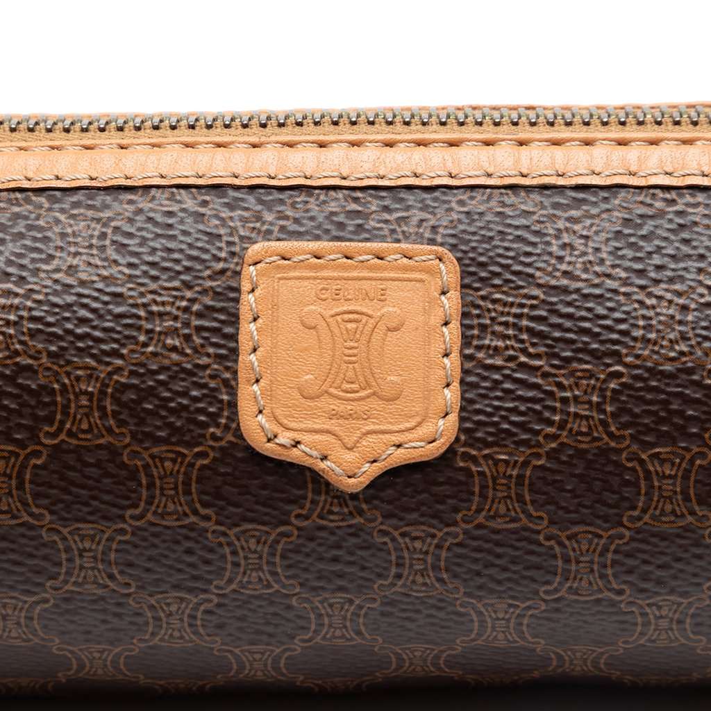 Celine Macadam Coated Canvas Crossbody Brown Very good condition - Box View
