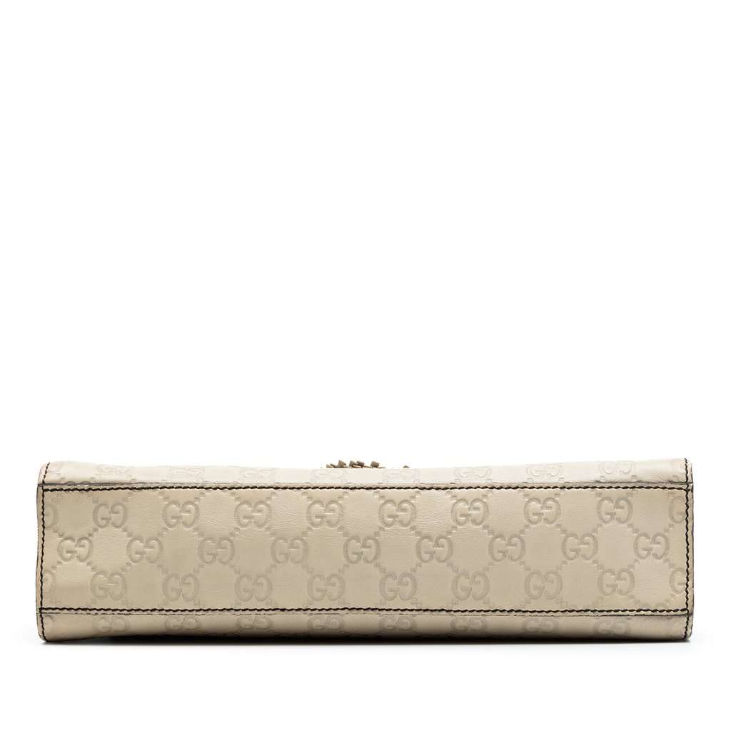 Gucci Medium Guccissima Emily Shoulder Bag White Leather Very good - Inside View