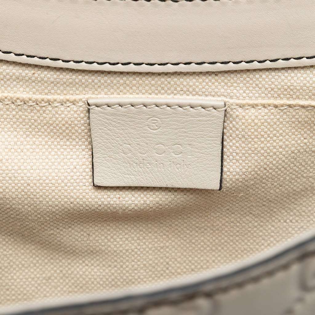 Gucci Medium Guccissima Emily Shoulder Bag White Leather Very good - Box View