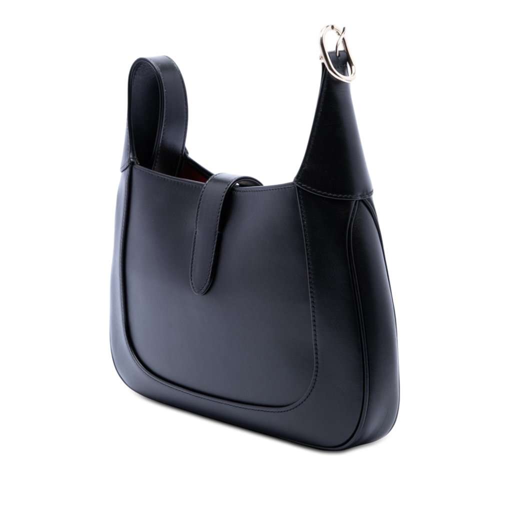 Gucci Small Calfskin Web Jackie 1961 Crossbody Black Leather Very good - Back View