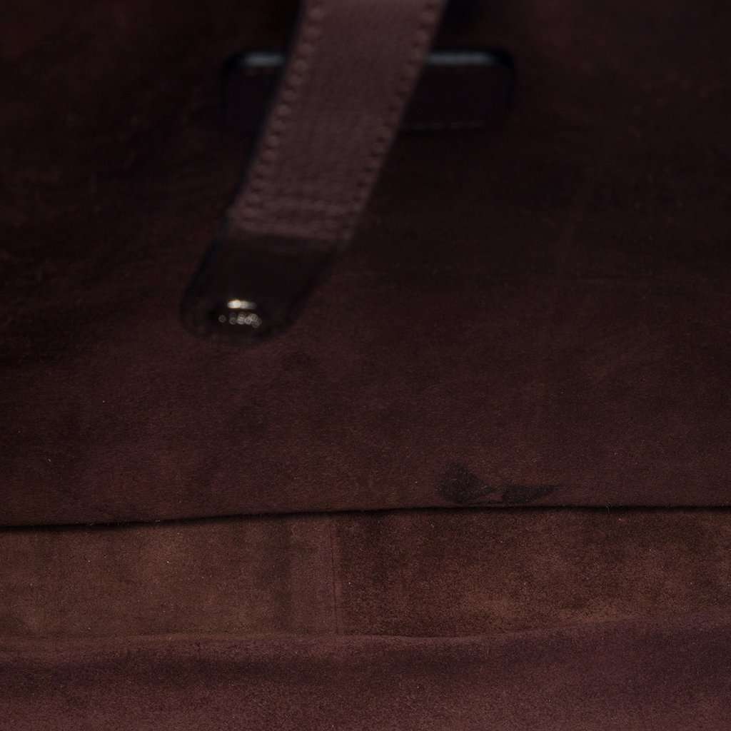 LOEWE Leather Anagram Flap Crossbody Brown Leather Very good - Model View