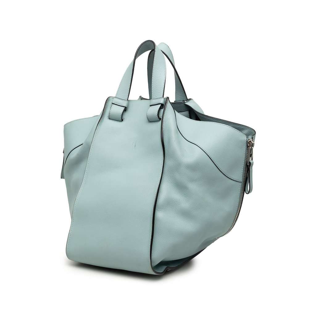LOEWE Medium Leather Hammock Satchel Blue Leather Very good condition - Back View