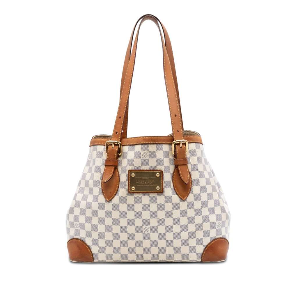 Louis Vuitton Damier Azur Hampstead MM White Very good condition - Front View