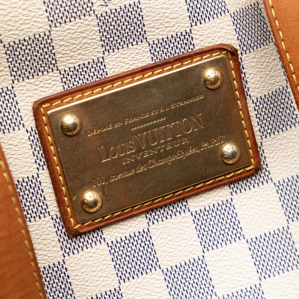 Louis Vuitton Damier Azur Hampstead MM White Very good condition - Box View