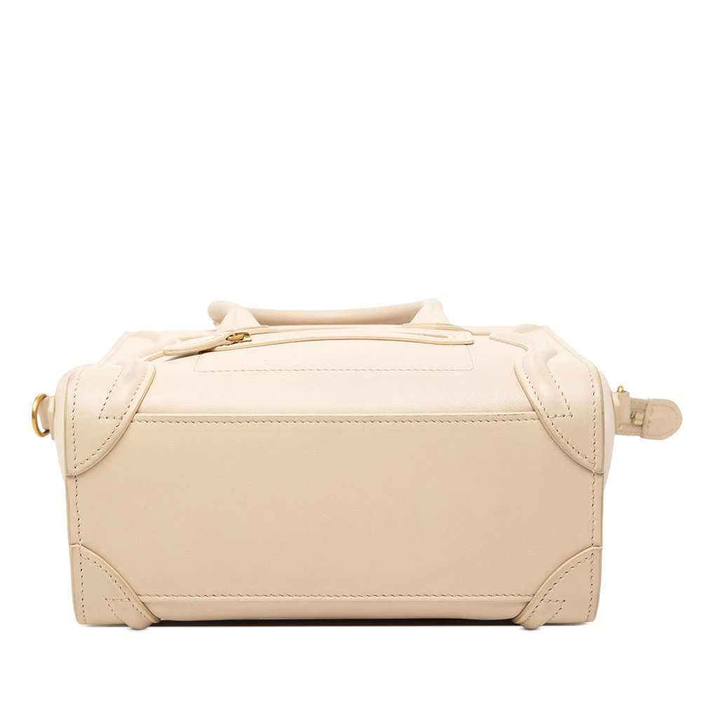 Celine Nano Leather Luggage Tote Beige Leather Very good condition - Inside View