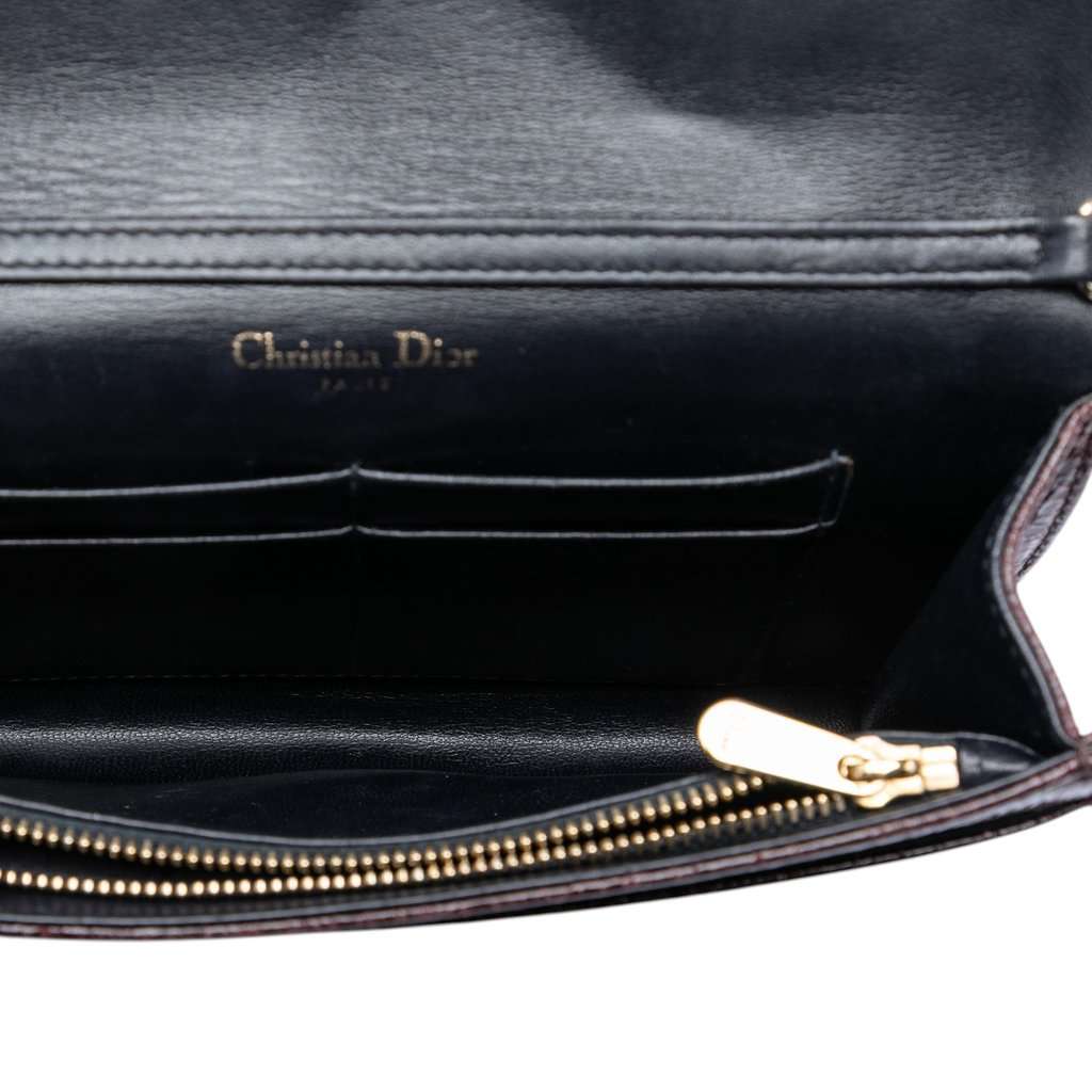 Dior Mini Crackled Deerskin Diorama Flap Red Leather Very good condition - Model View