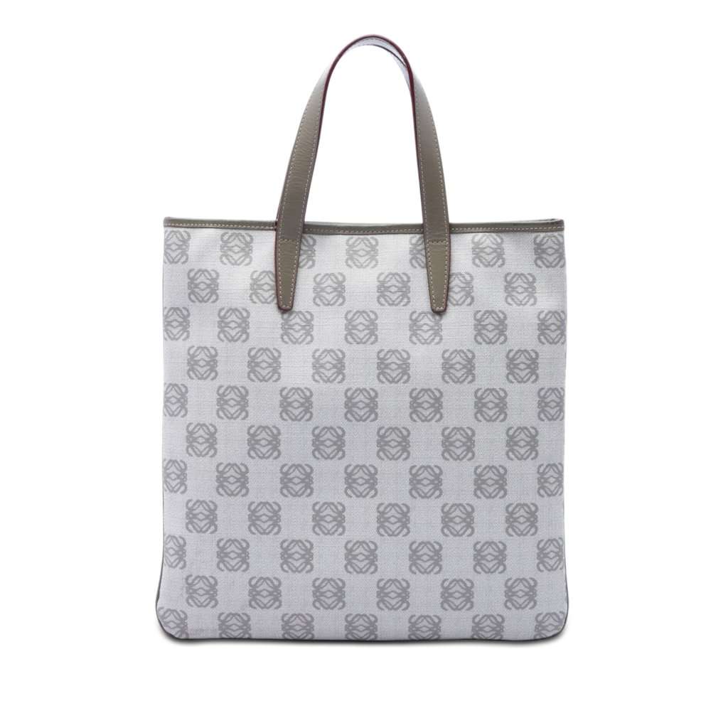 Loewe Anagram Coated Canvas Tote Silver Very good condition - Front View