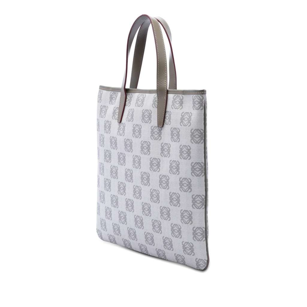 Loewe Anagram Coated Canvas Tote Silver Very good condition - Back View